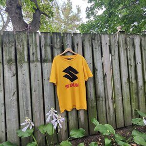 Official 'Justin Bieber' yellow stadium tour graphic t-shirt men's XL
